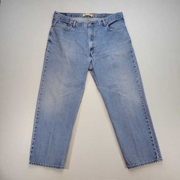Levis 550 Jeans Mens 40x30 Blue‎ Relaxed Straight Mid Rise Light Wash Y2K Denim - Picture 1 of 13